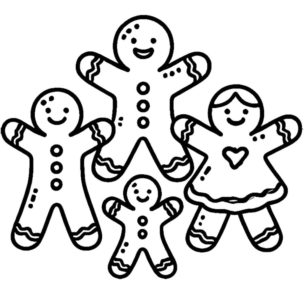 Gambar keluarga manusia kue jahe