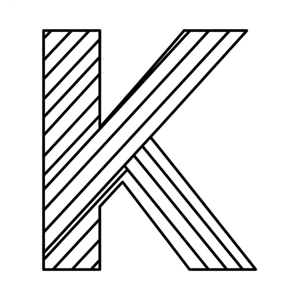 Garis Panjang Huruf K