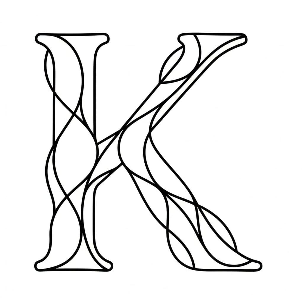 Gaya Melengkung Huruf K