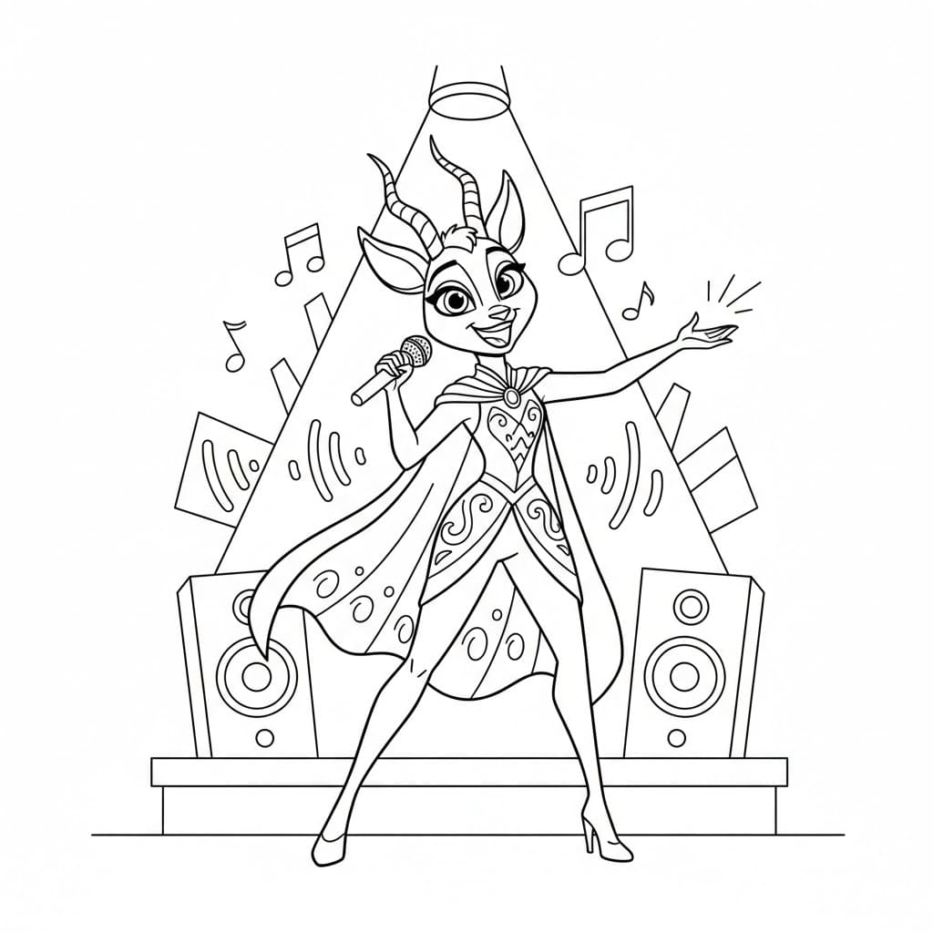 Gazelle Zootopia bernyanyi