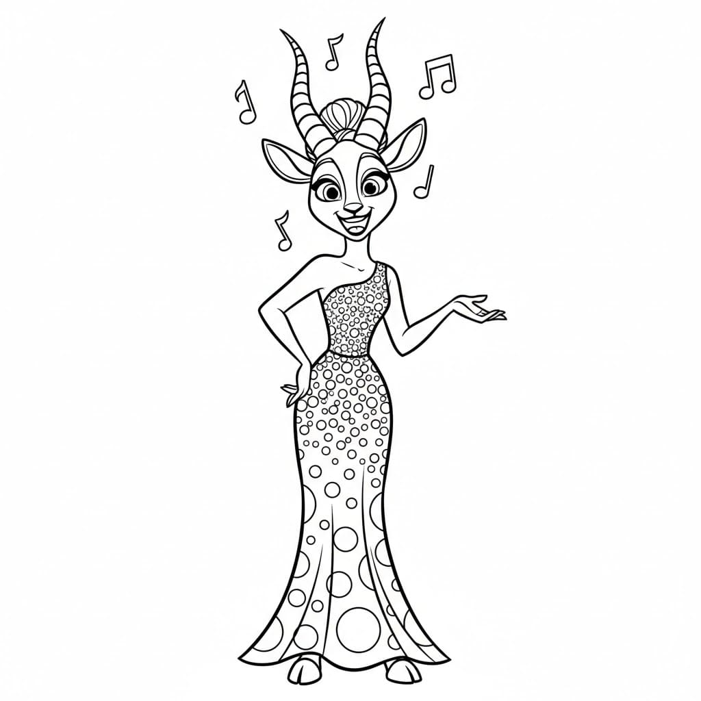 Gazelle Zootopia tersenyum