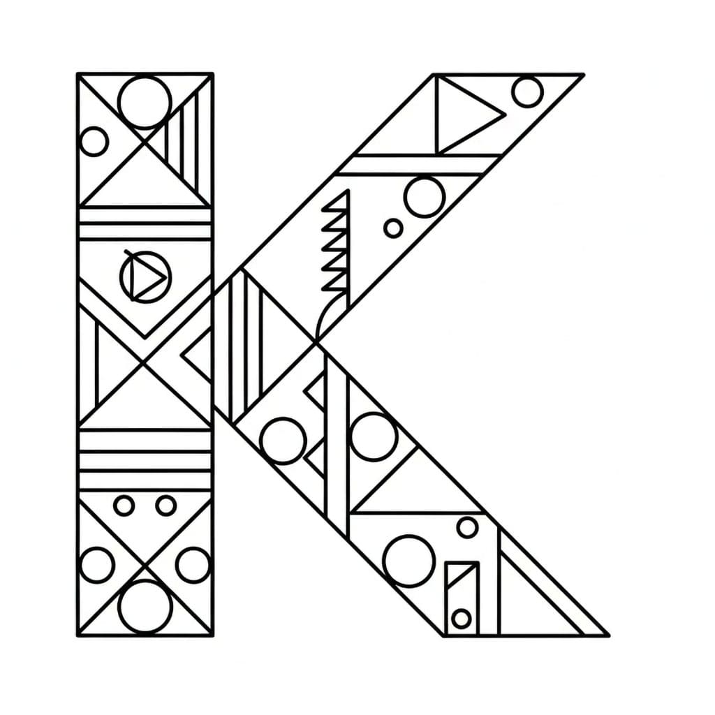 Geometri Abstrak Huruf K