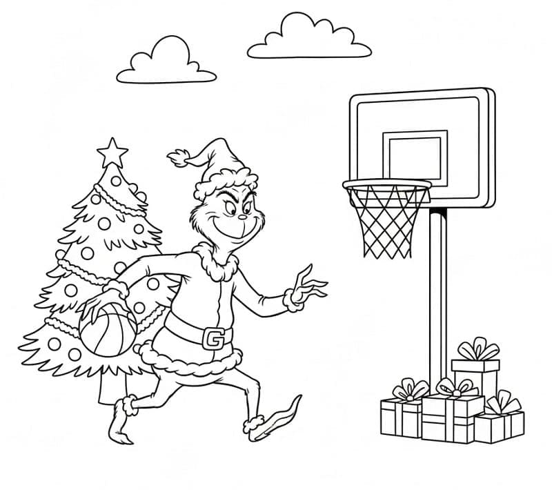 Grinch Bermain Basket