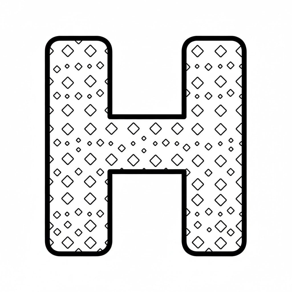 Huruf H berlian kecil