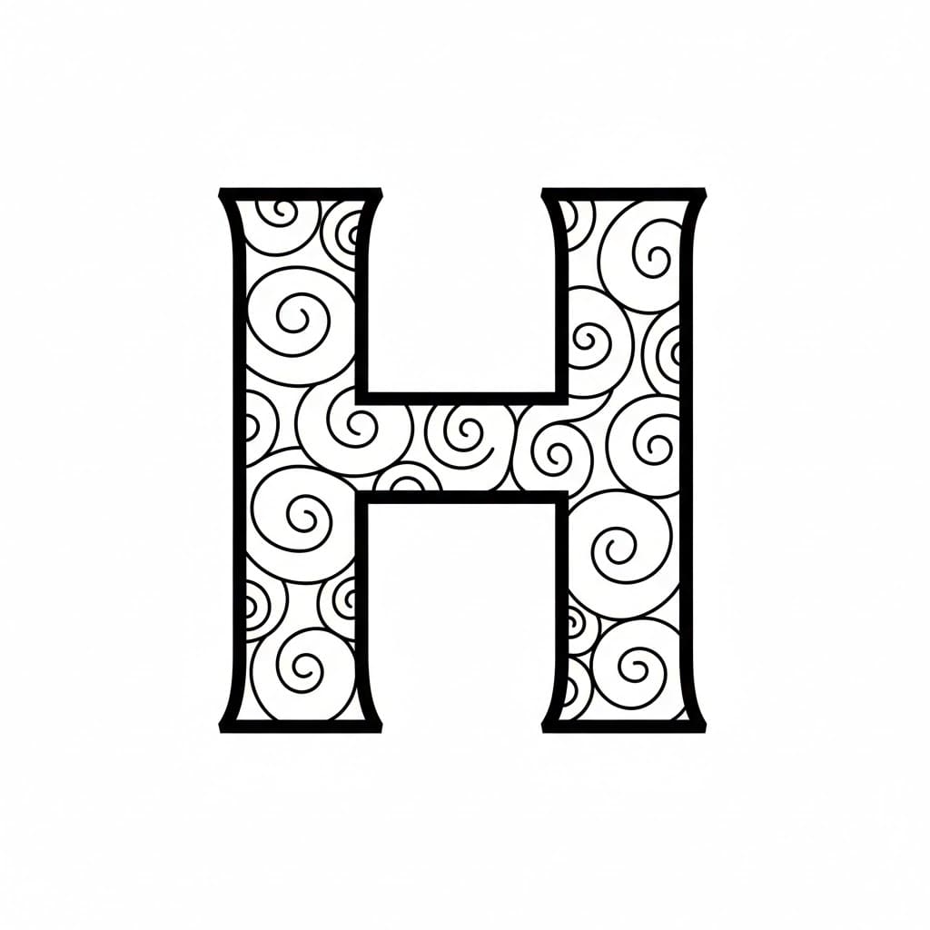 Huruf H sedikit terpelintir