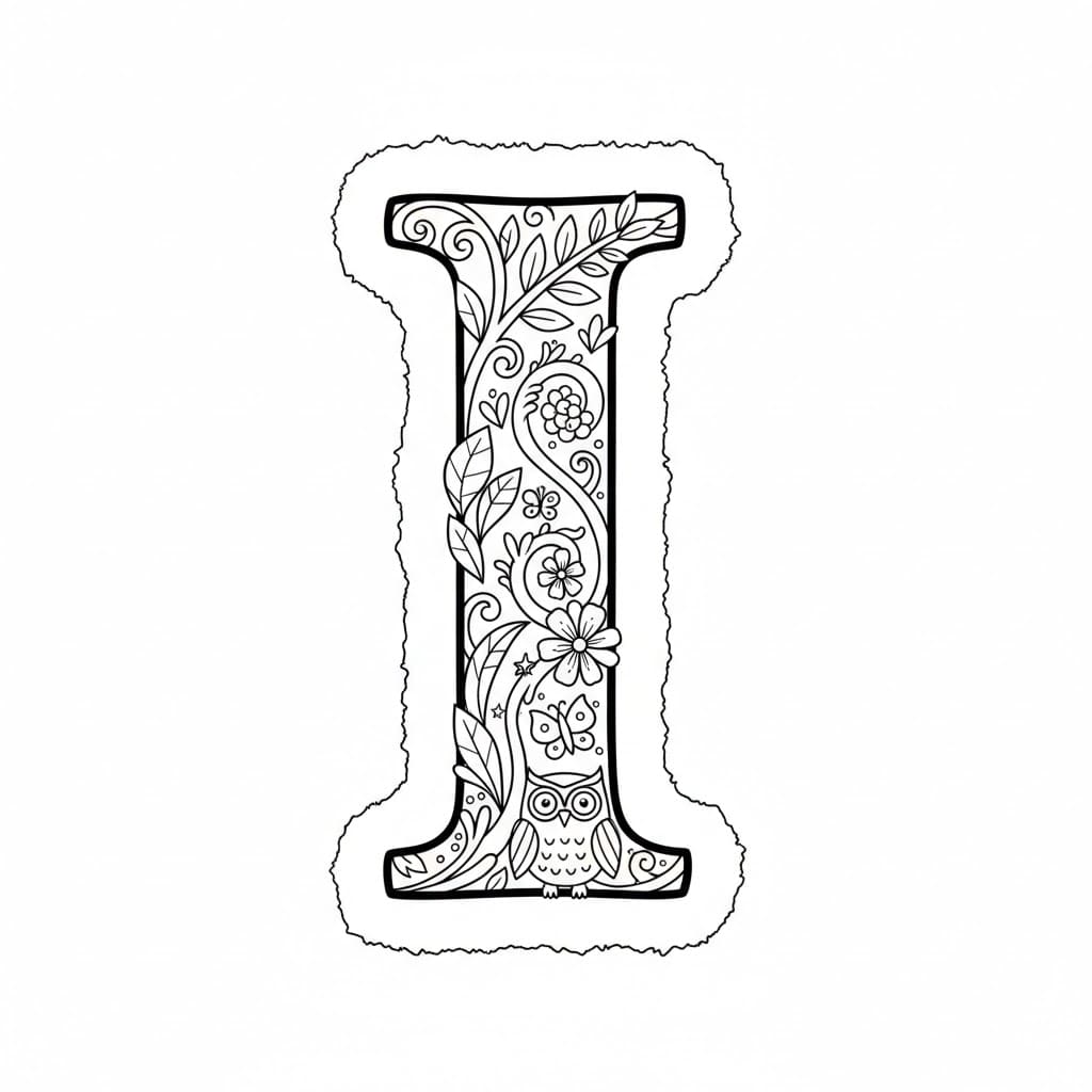 Huruf I Kertas Sobek