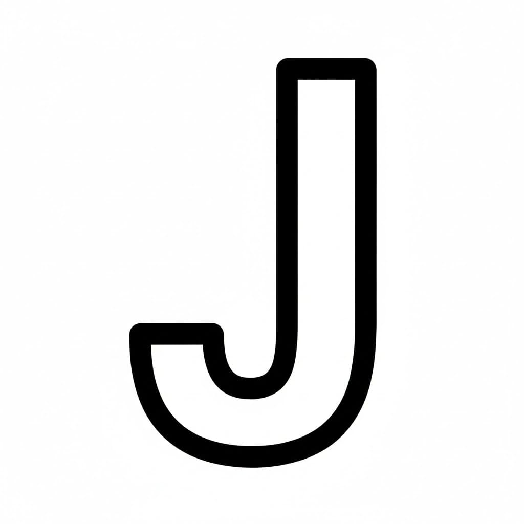 Huruf J Bentuk Tebal