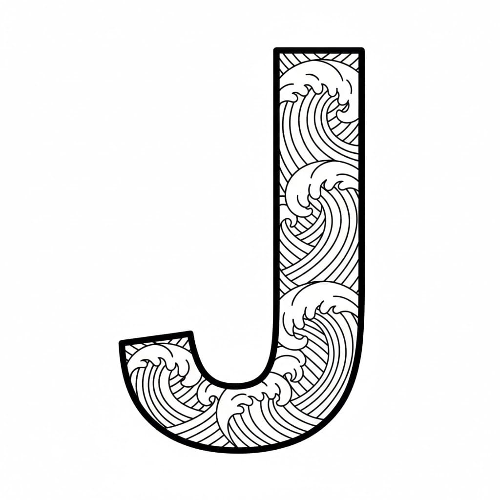 Huruf J Gelombang Laut