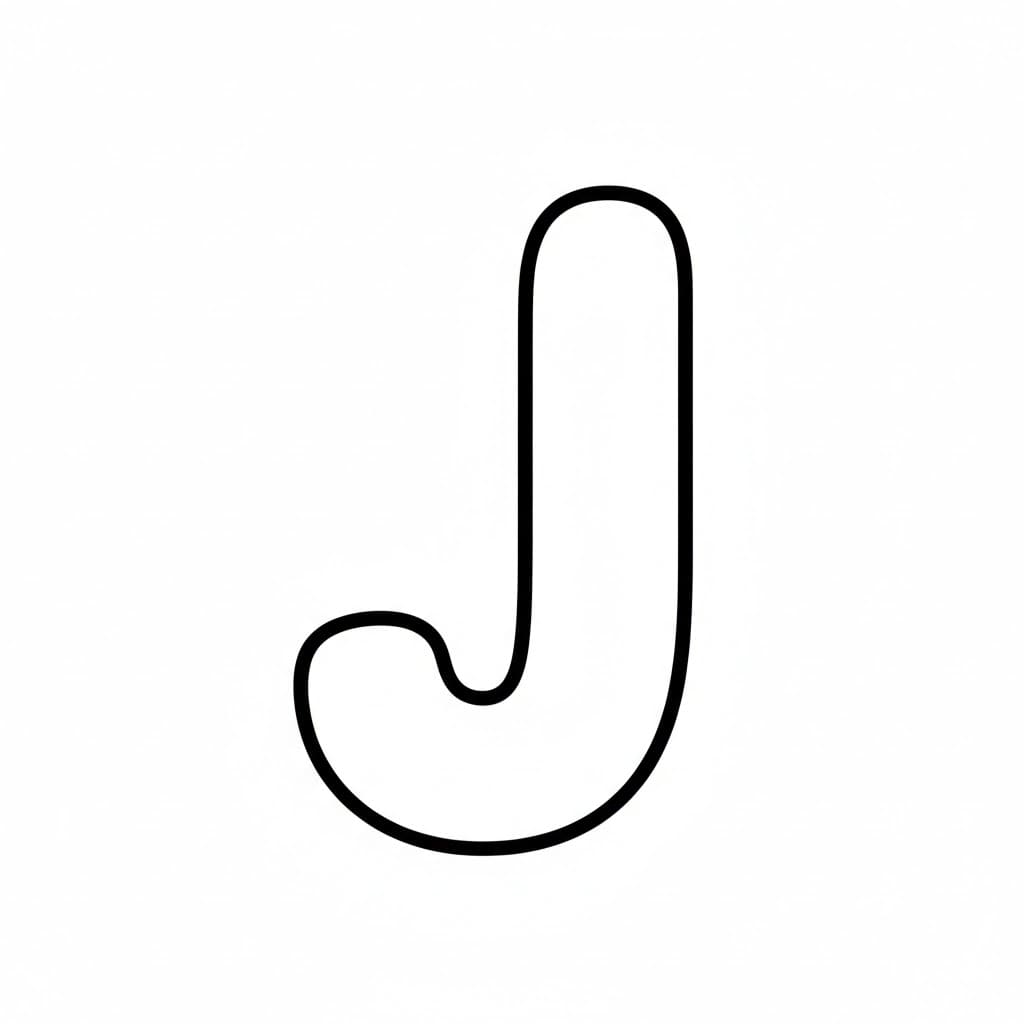 Huruf J Lengkungan Lembut