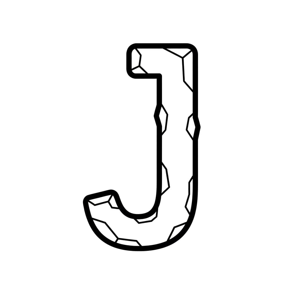 Huruf J Terukir di Batu