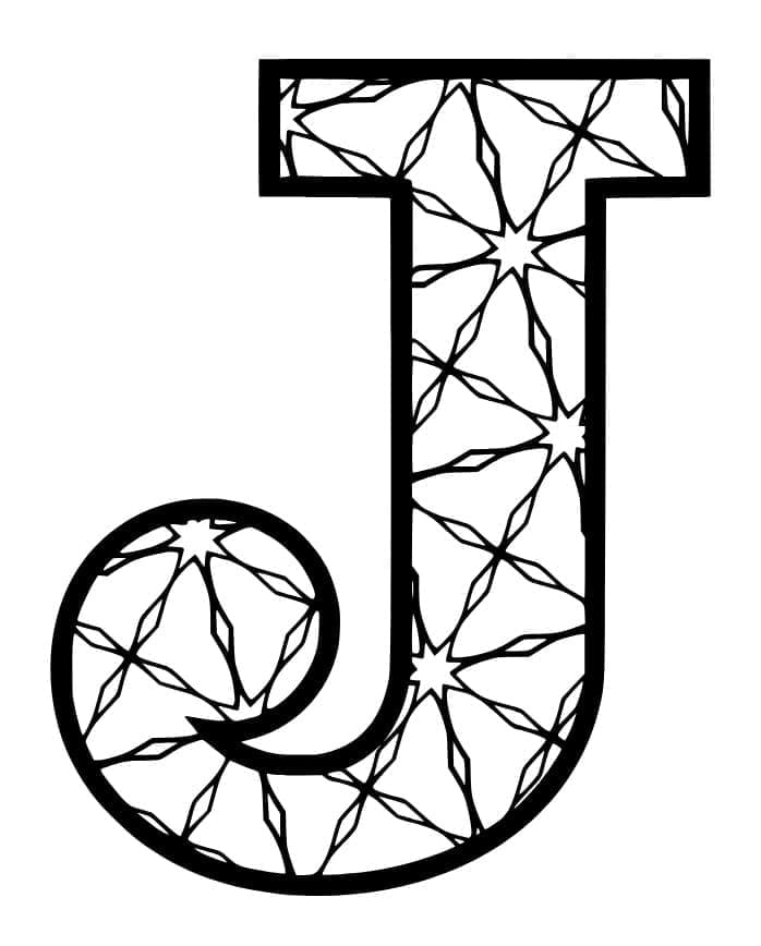 Huruf J yang Dapat Dicetak Gratis