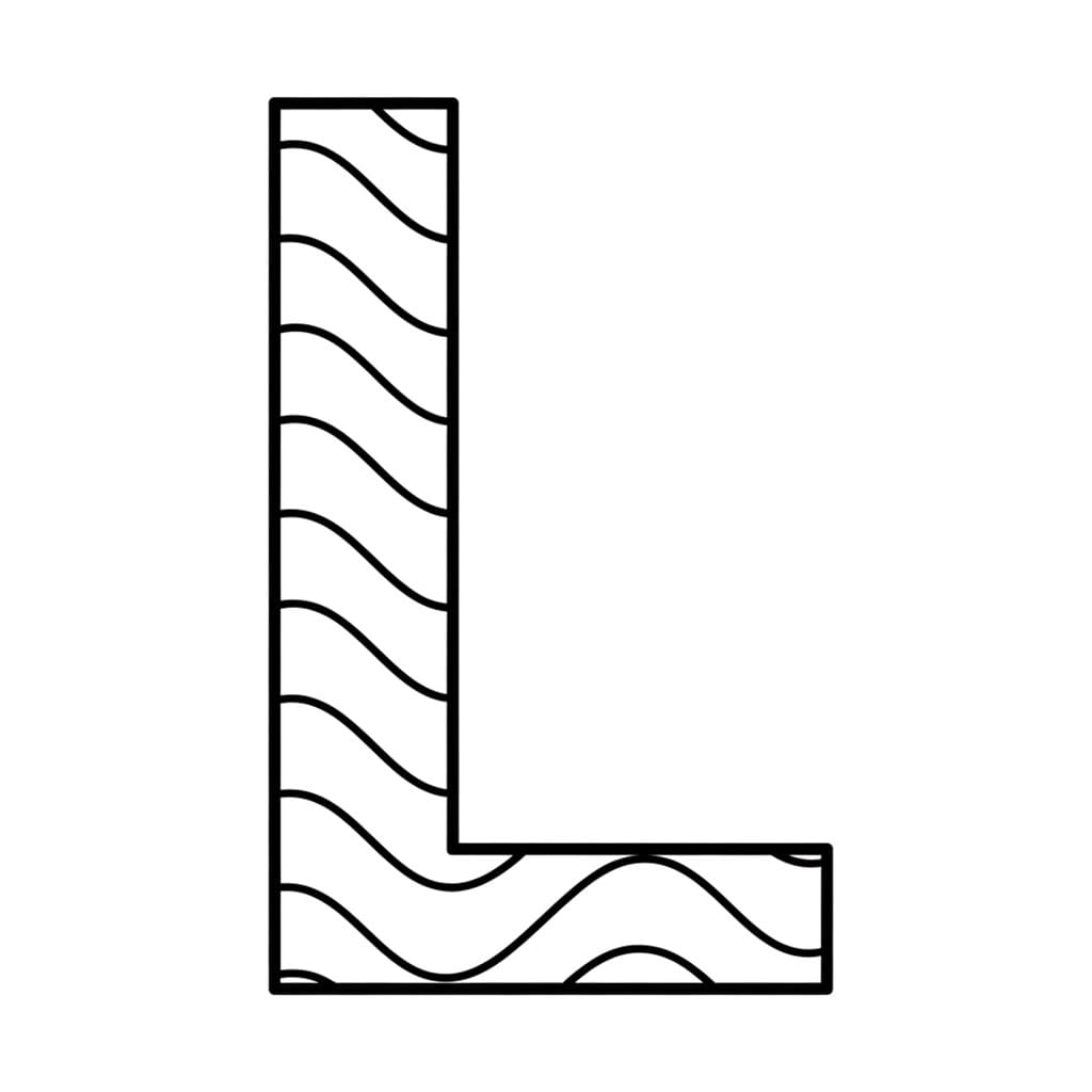 Huruf L Bergelombang