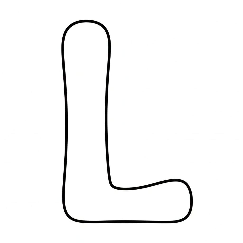 Huruf L Garis Luar Lembut