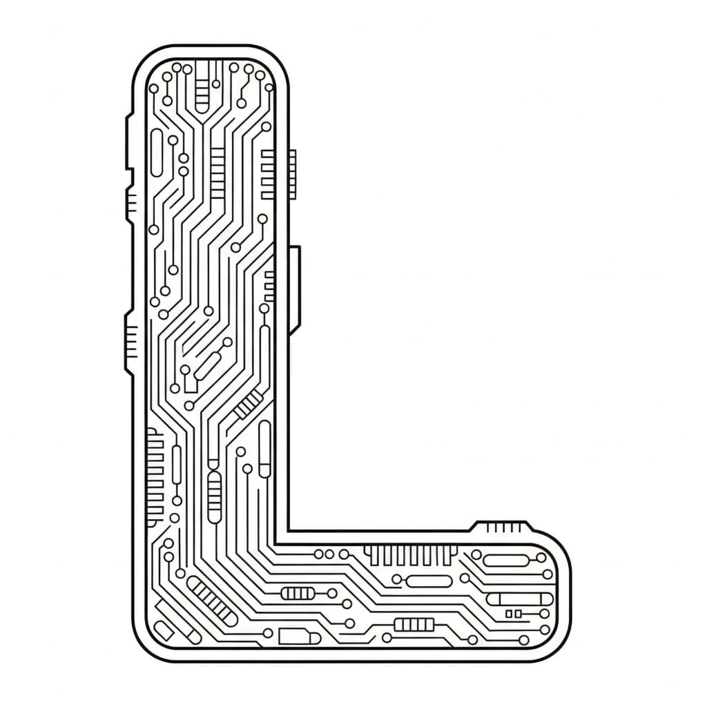 Huruf L Gaya Teknologi