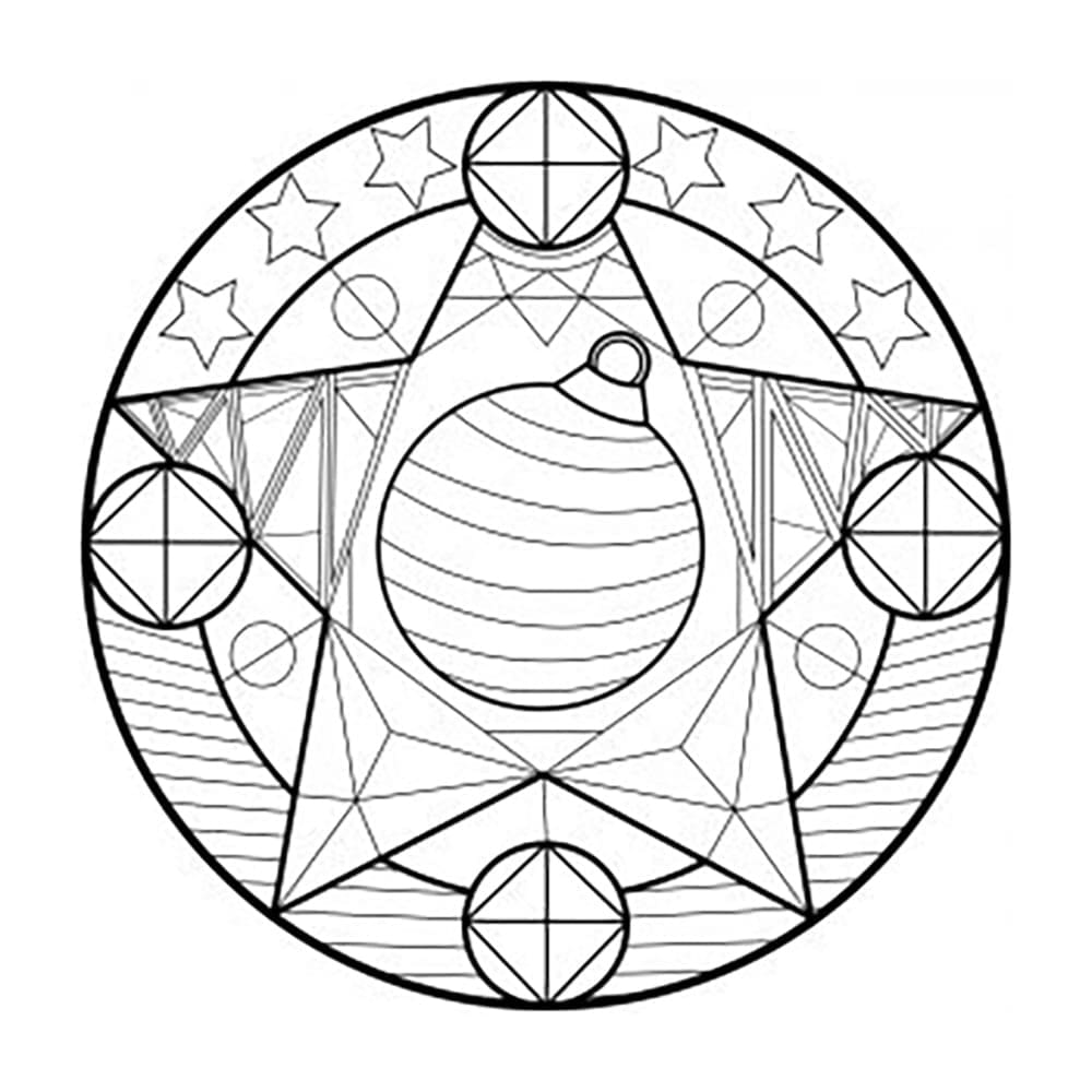 Joulukoristeet Mandala Värityskuva