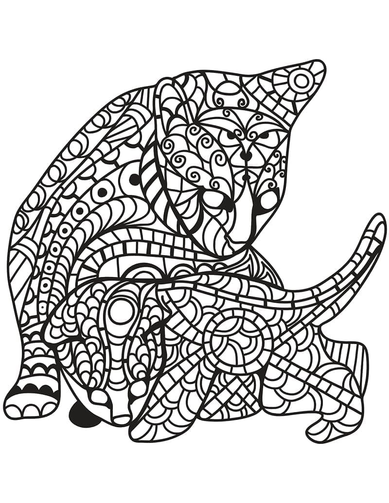 Kucing Zentangle