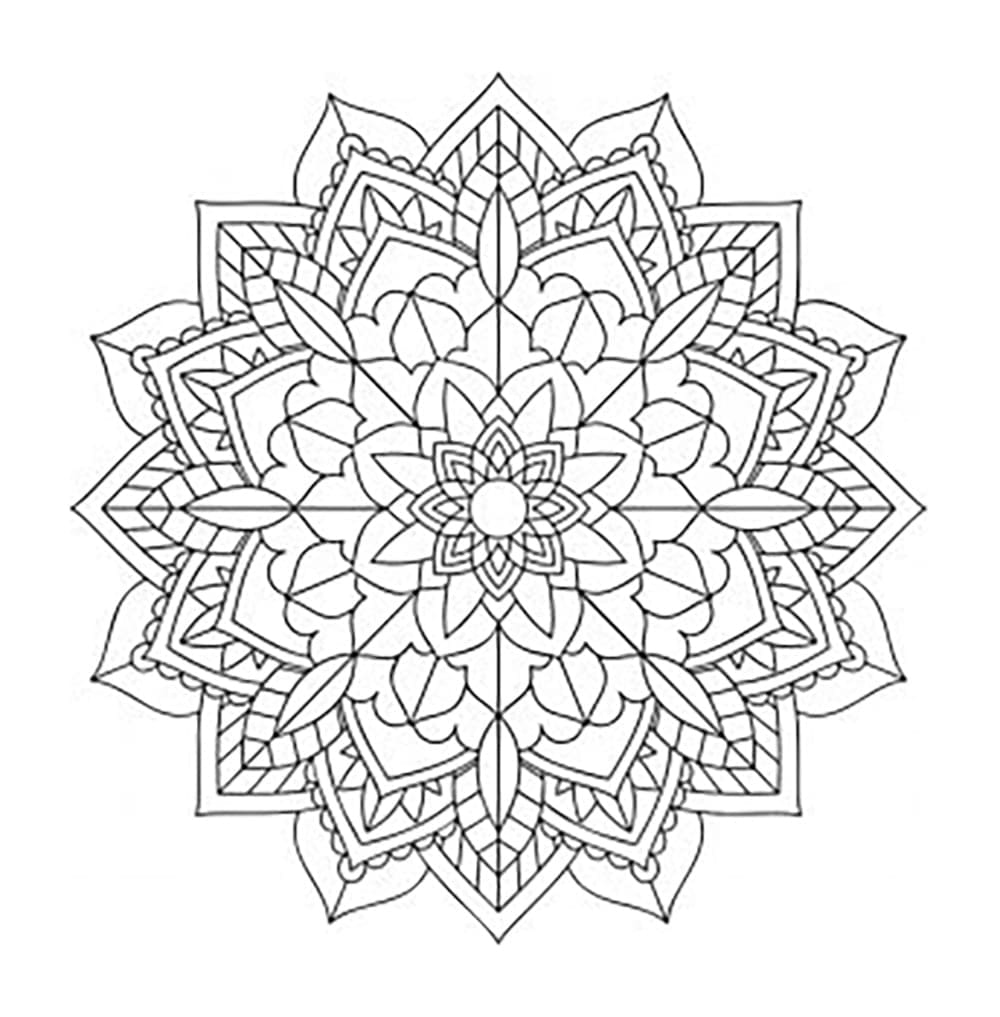 Mandala bunga yang lucu