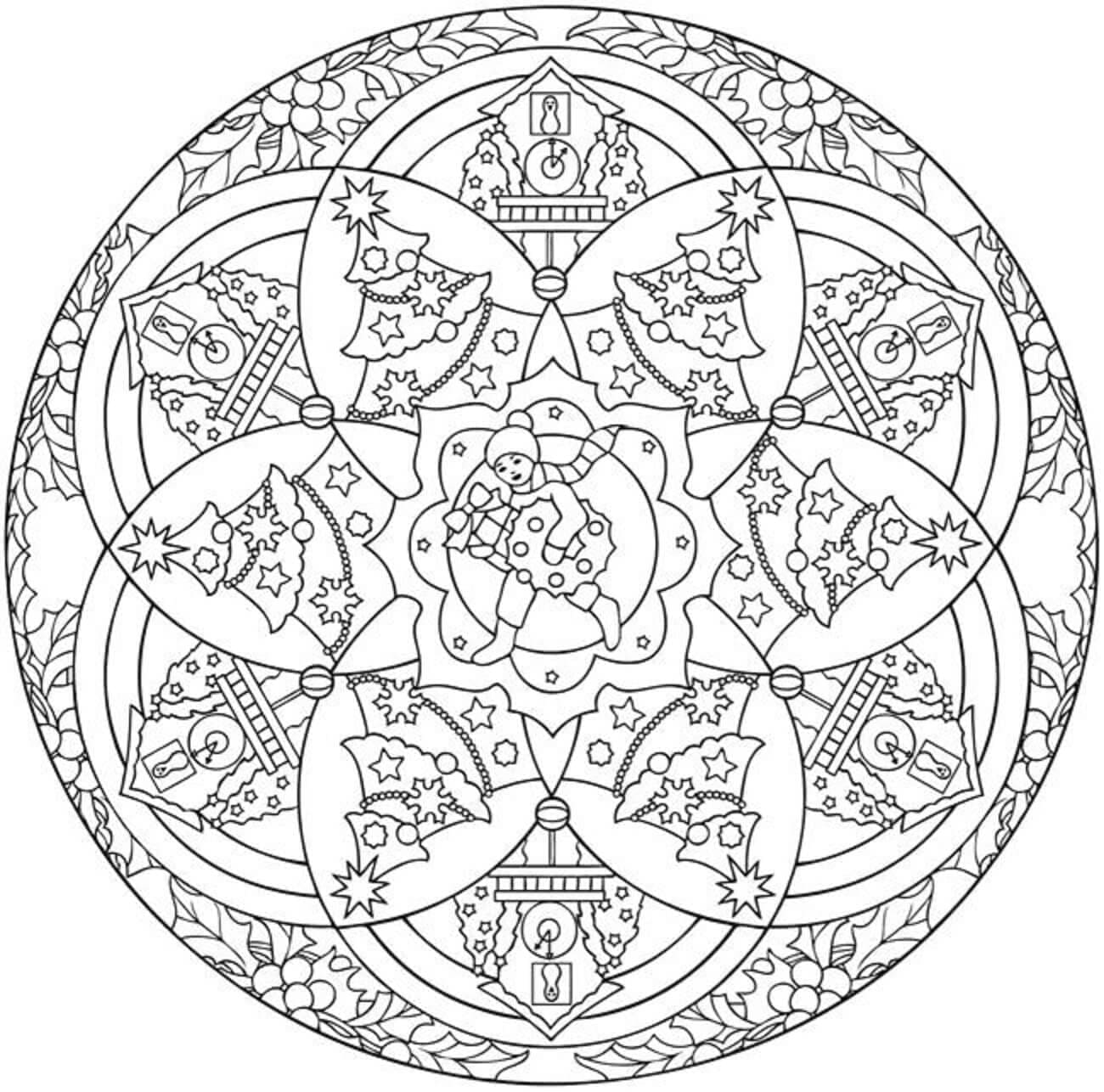Mandala di Natale dell'albero