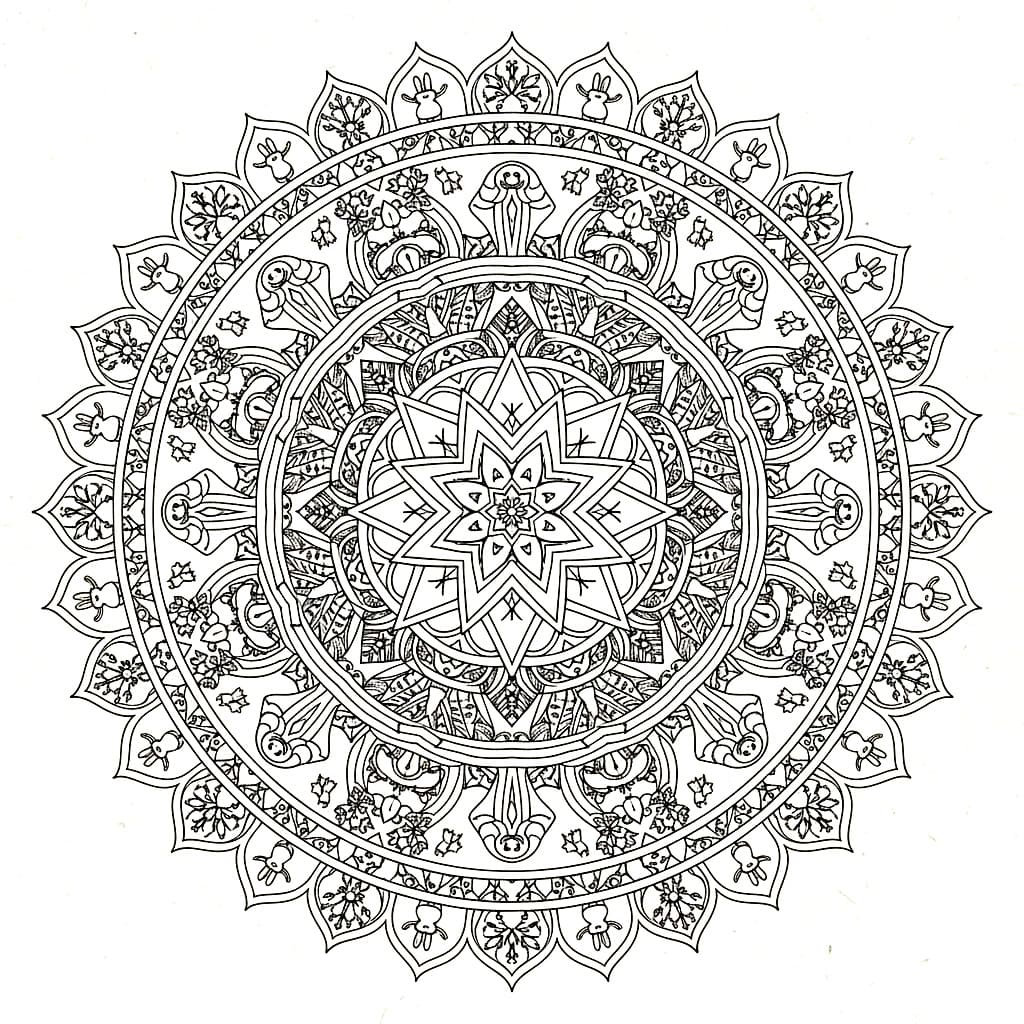 Mandala Natal Dapat Dicetak