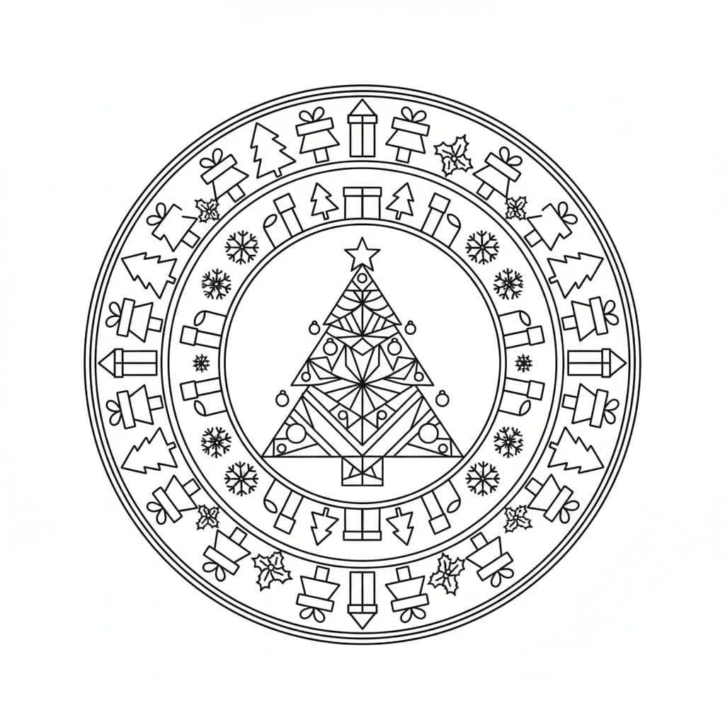 Mandala Pohon Natal