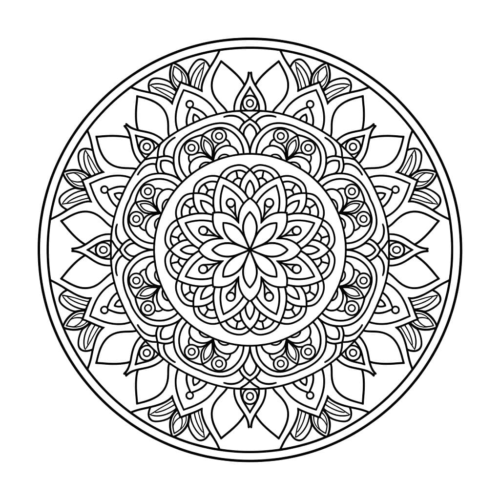 Mandala rumit yang indah