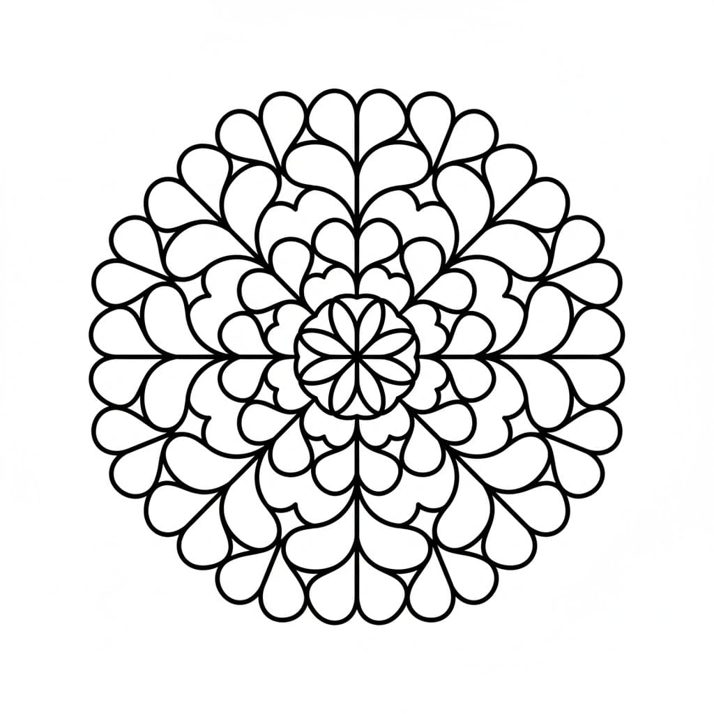 Mandala semanggi berdaun empat