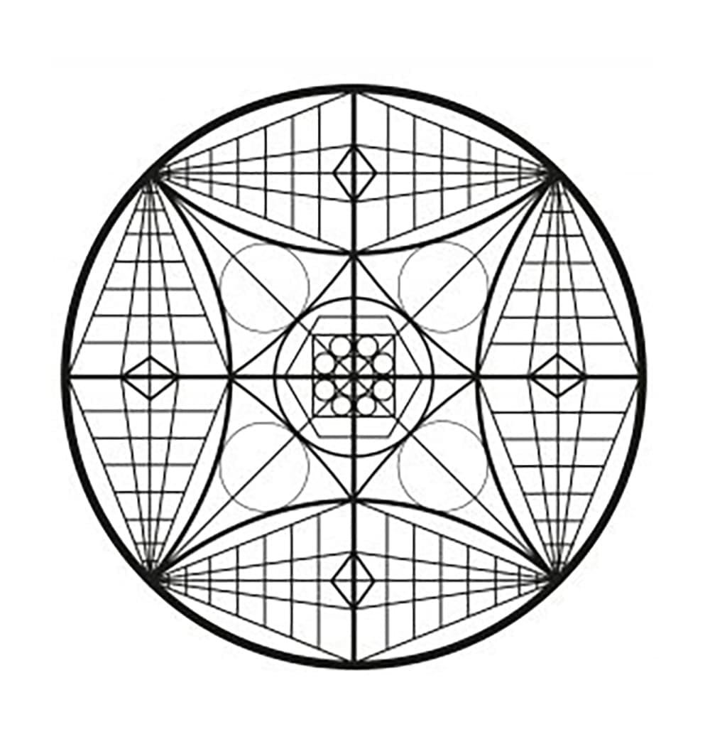 Mandala yang rumit dan abstrak