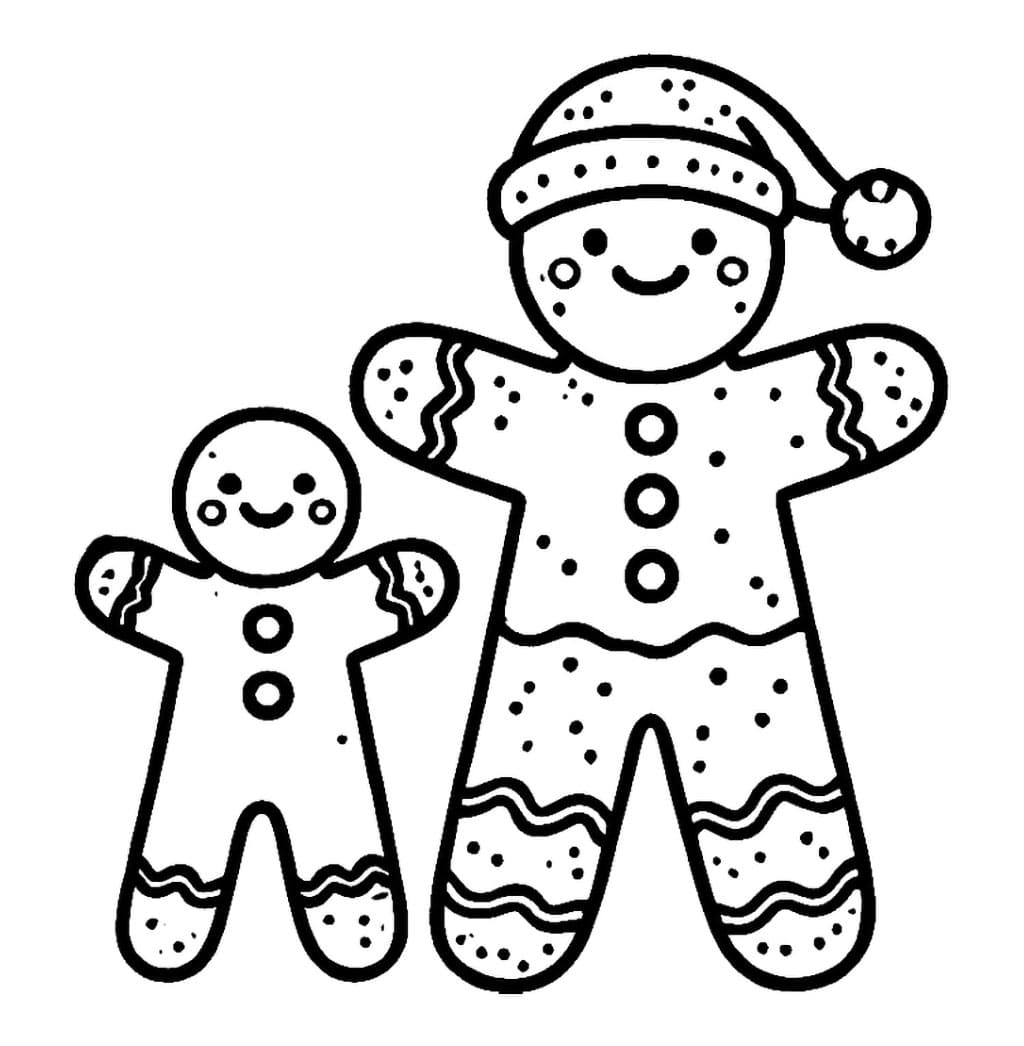 Manusia Kue jahe besar dan kecil