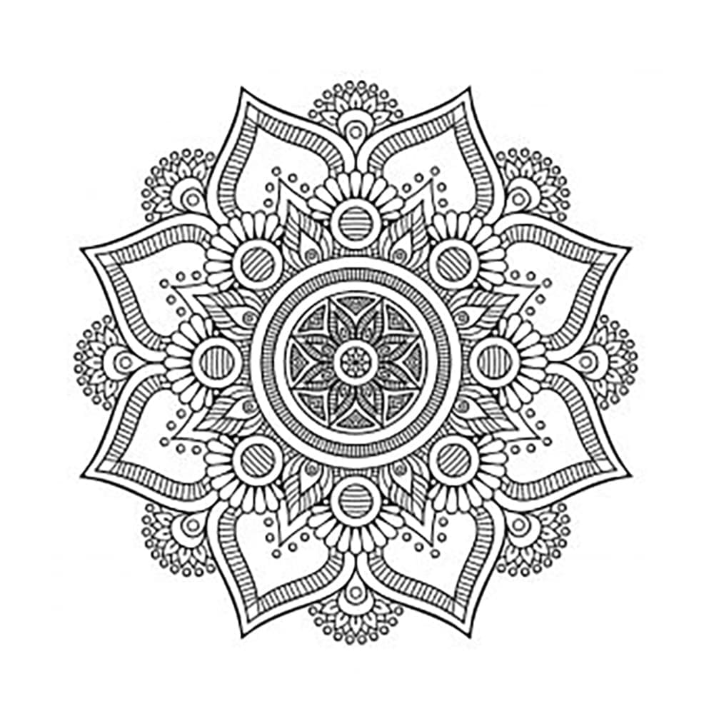 Membentuk bunga asli Mandala