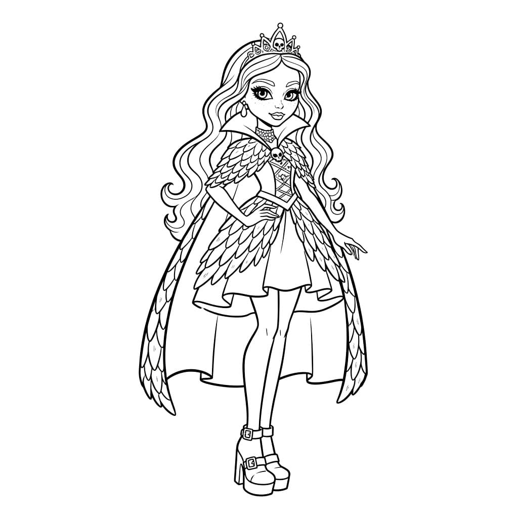 Raven Queen Ever After High sederhana