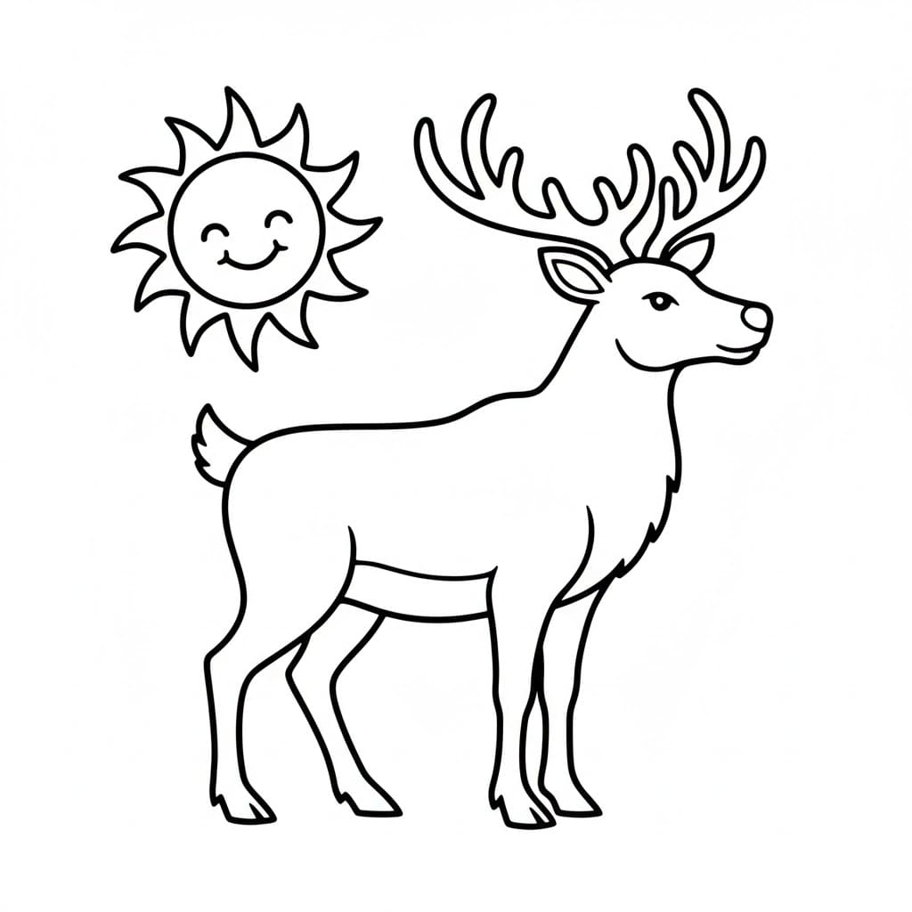 Rusa kutub dan matahari