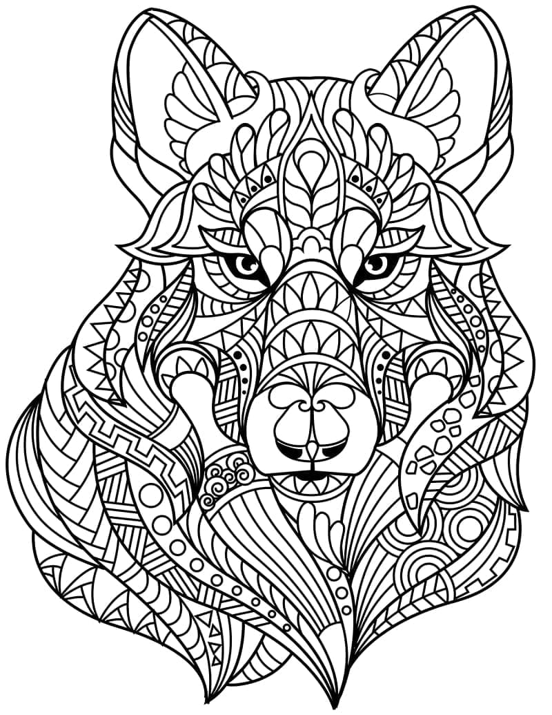 Serigala Zentangle
