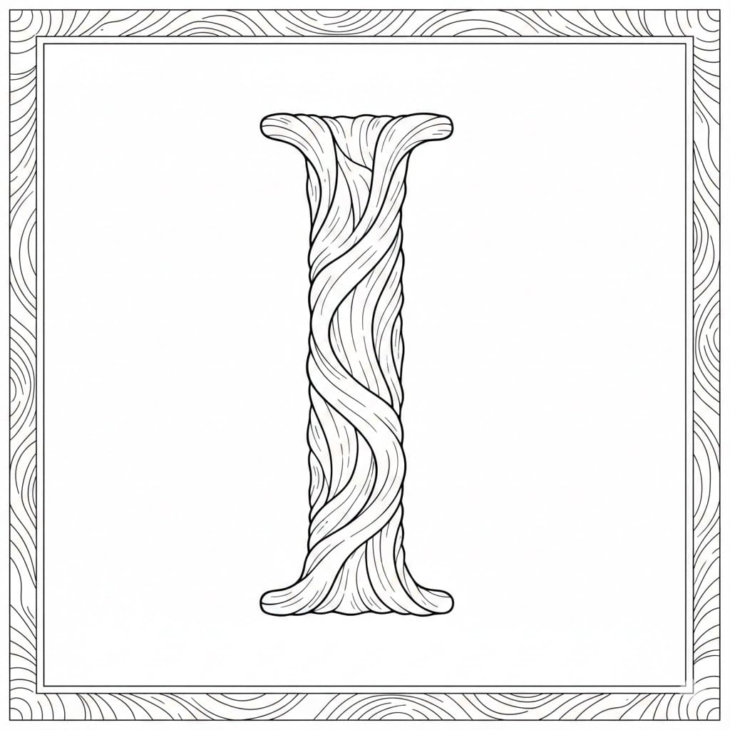 Tekstur Beludru Huruf I