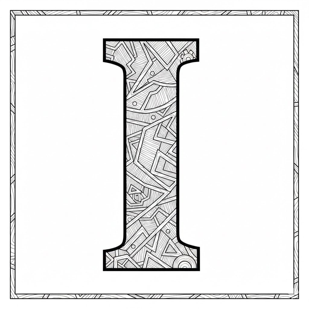 Tekstur Logam Huruf I