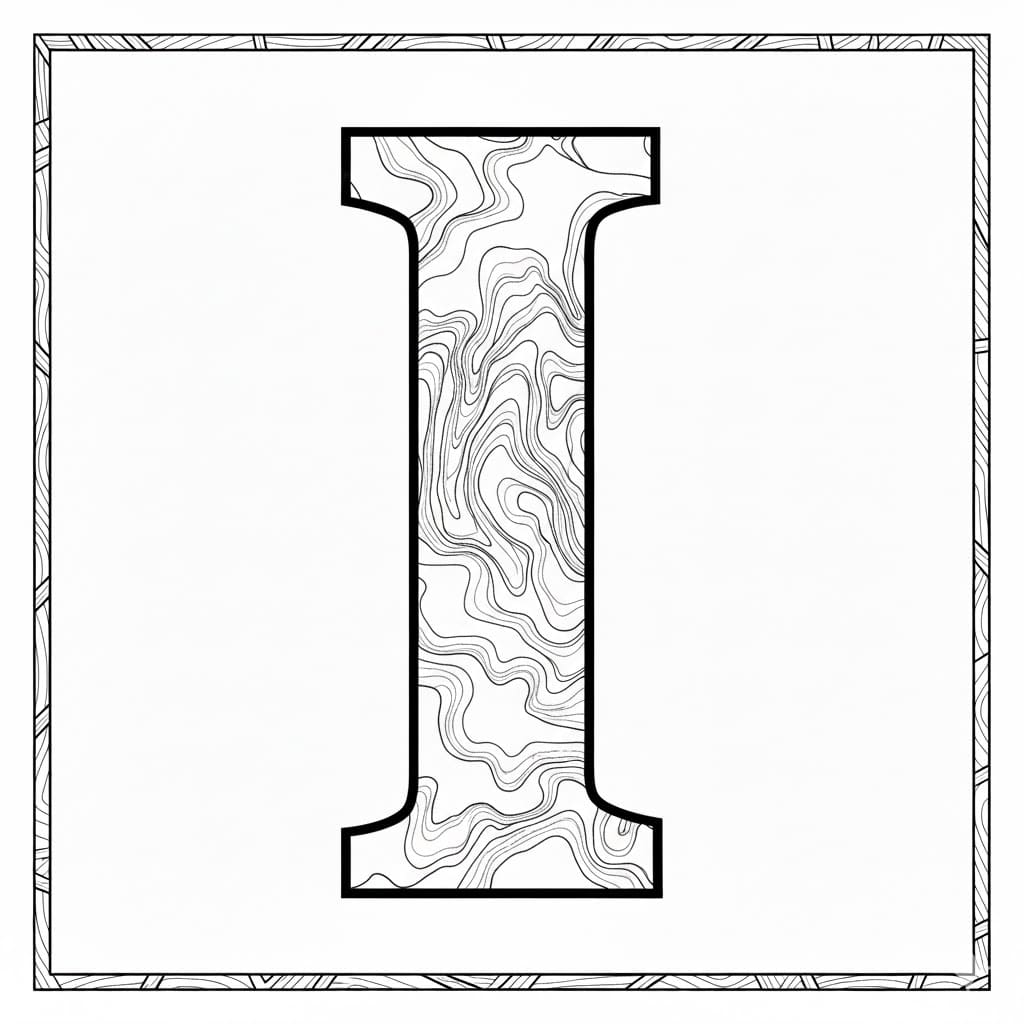 Tekstur Marmer Huruf I