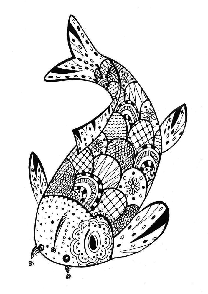 Zentangle Ikan Koi
