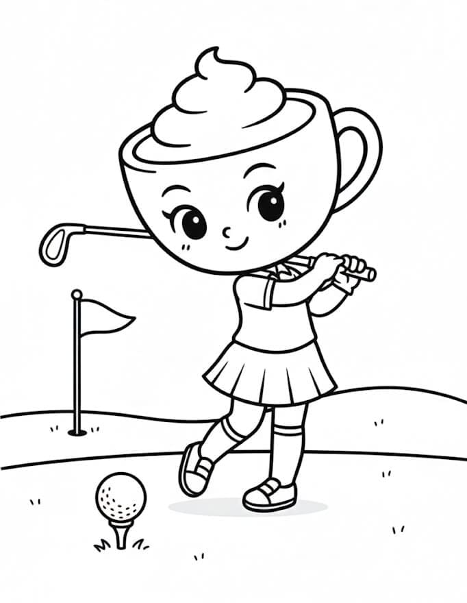 Ballerina Cappucina Bermain Golf