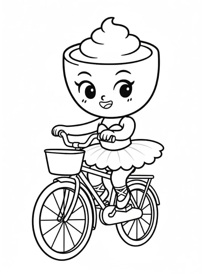 Ballerina Cappucina Mengendarai Sepeda