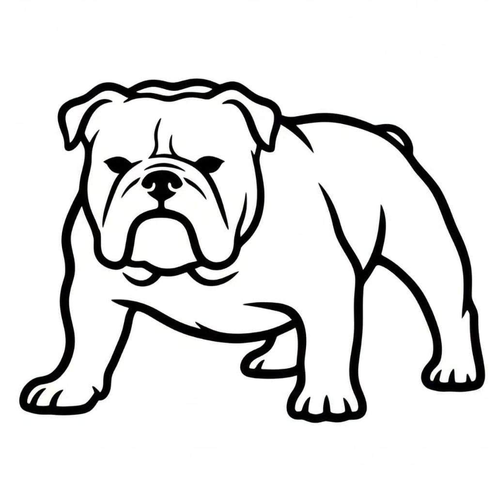 Buldog Bertumpu pada Kaki Depan