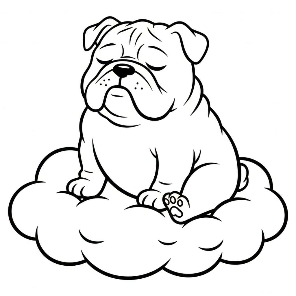 Buldog Duduk di Awan