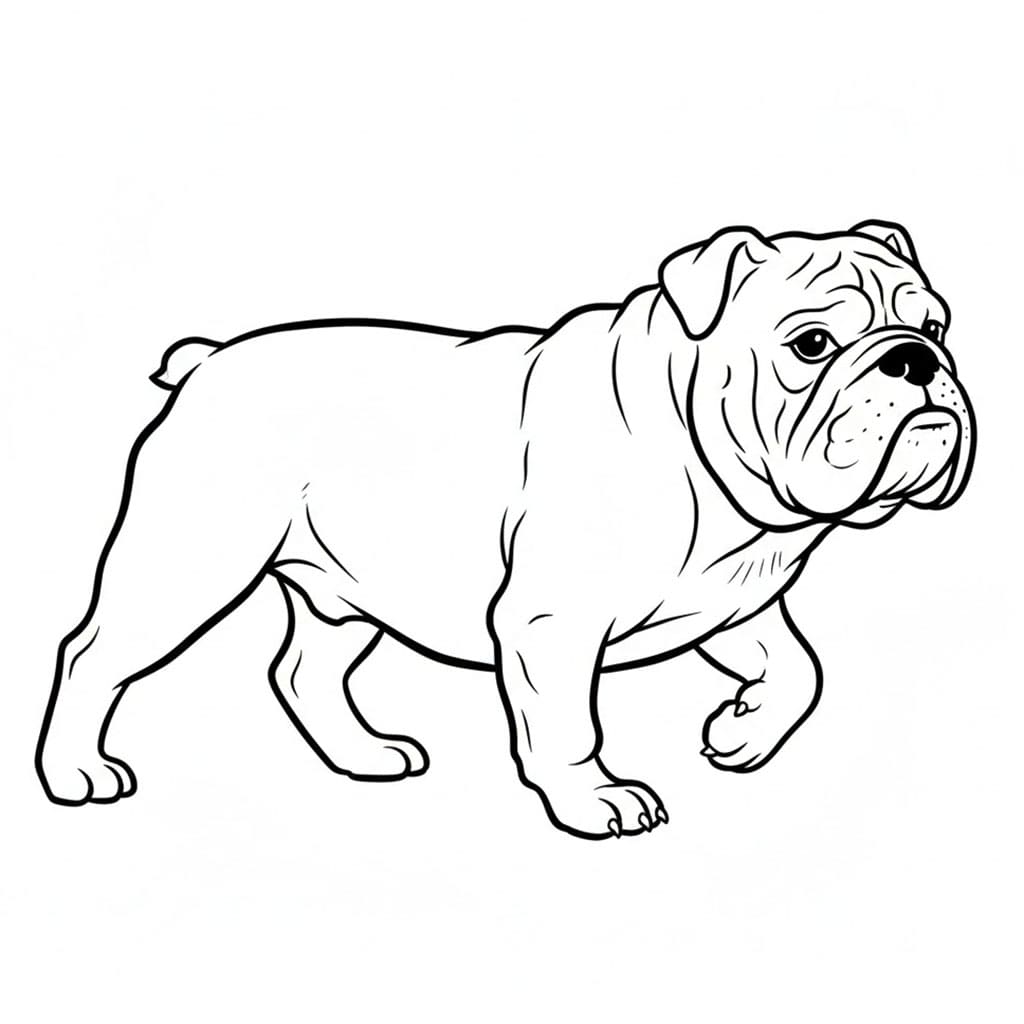 Buldog Sedang Berjalan