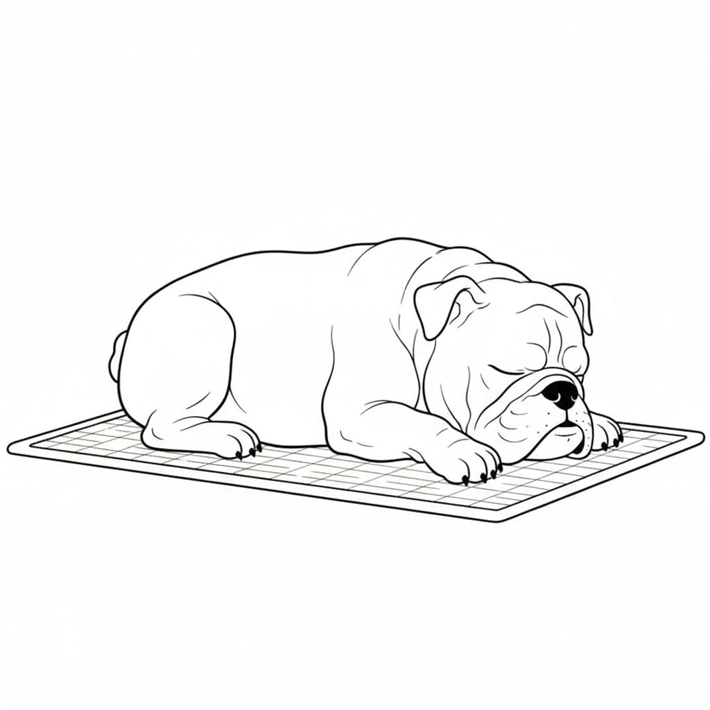 Buldog Tidur di Alas