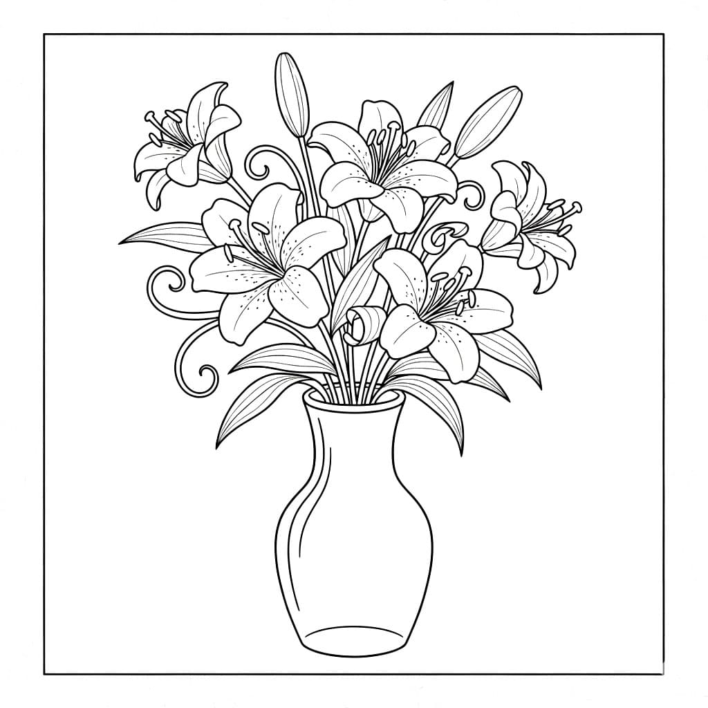 Bunga Bakung dalam Vas