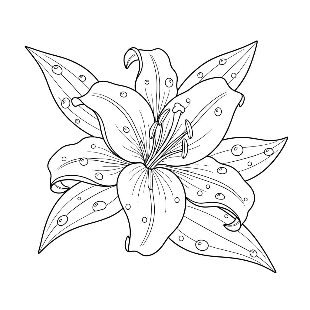 Bunga Bakung di Embun Pagi