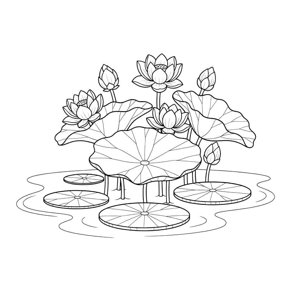 Bunga Teratai di Kolam