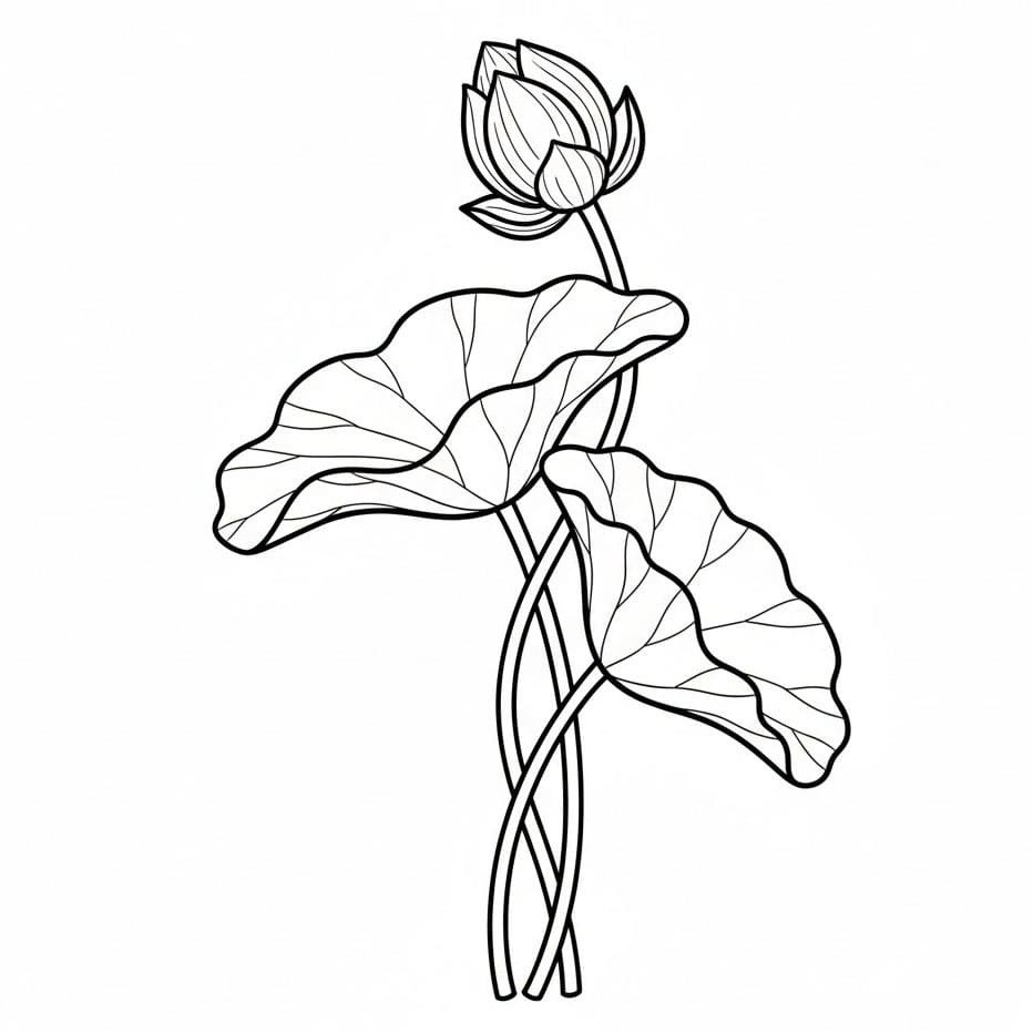 Bunga Teratai Tampak Samping