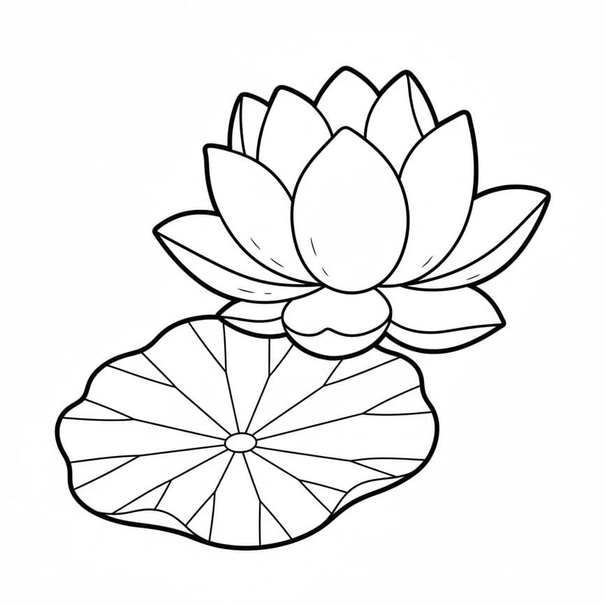 Daun dan Bunga Teratai