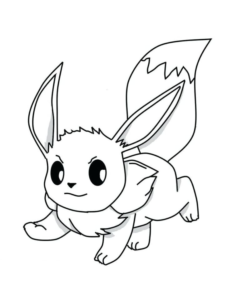 Eevee sedang berlari