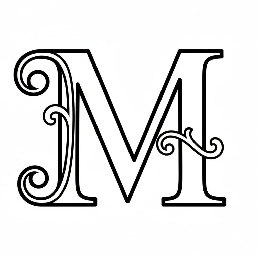 Huruf M Elegan