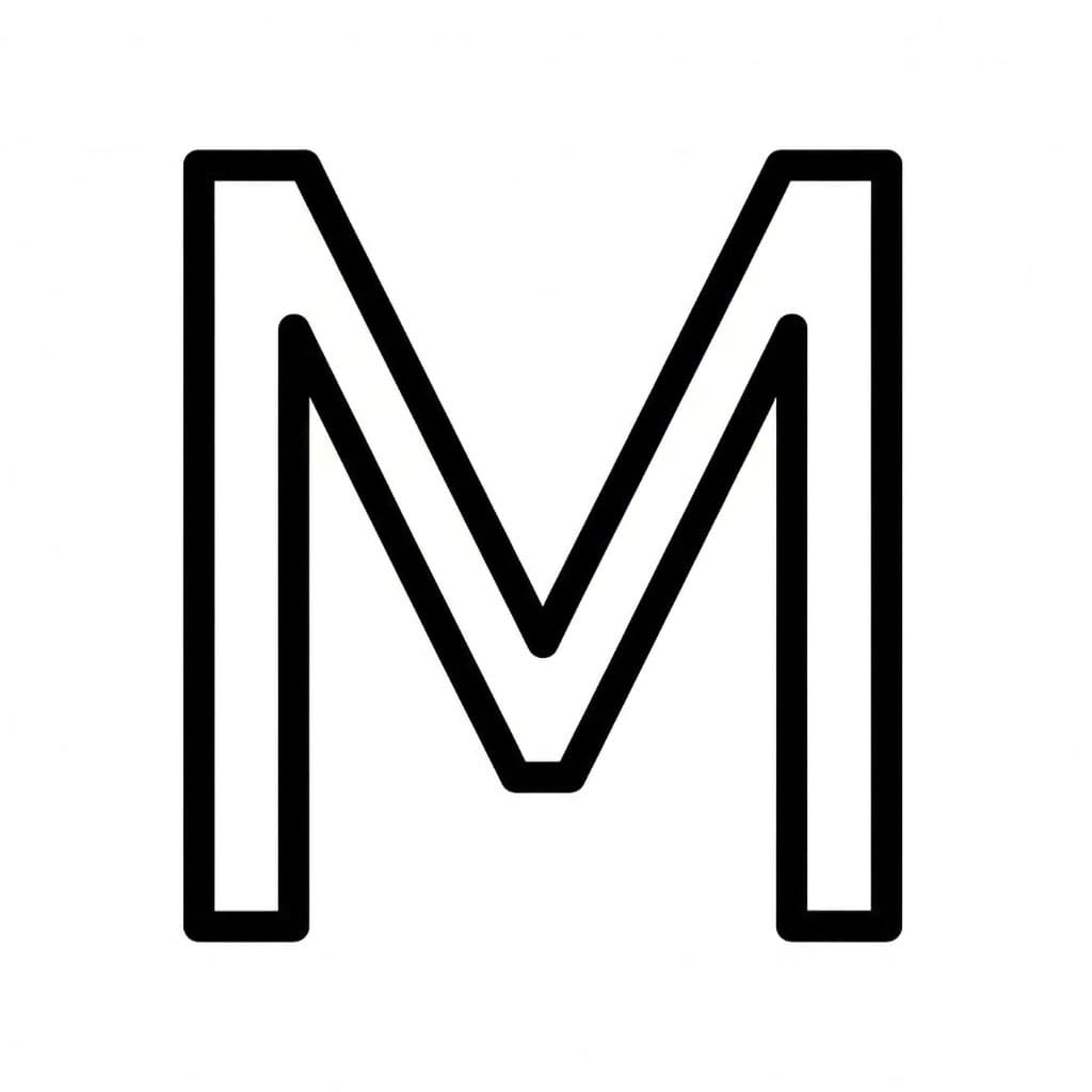 Huruf M Minimalis